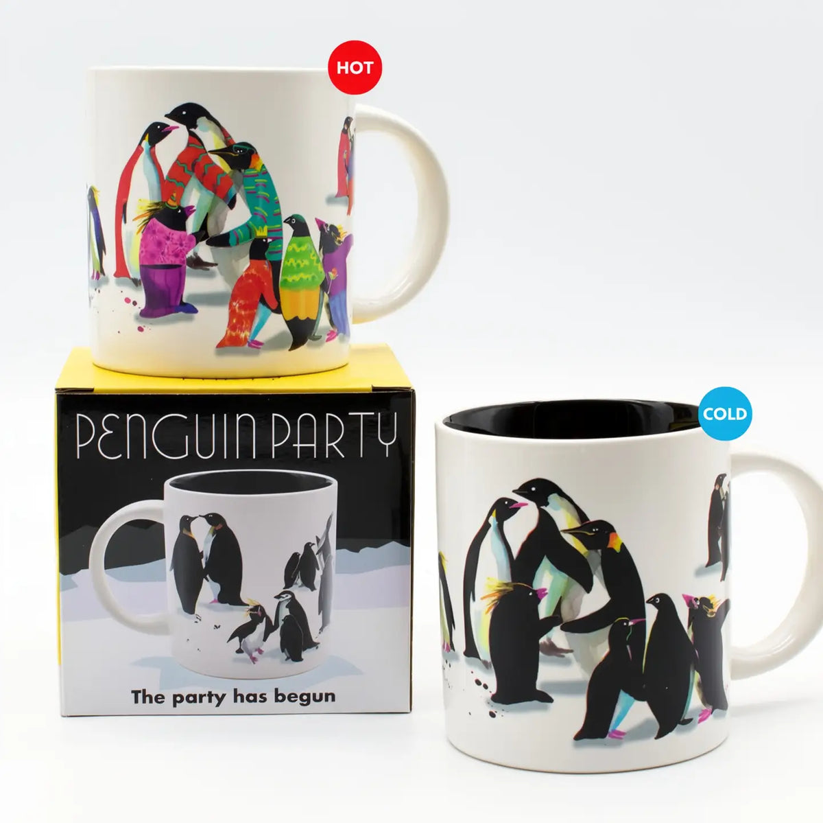 Penguin Party Heat-Changing Coffee Mug