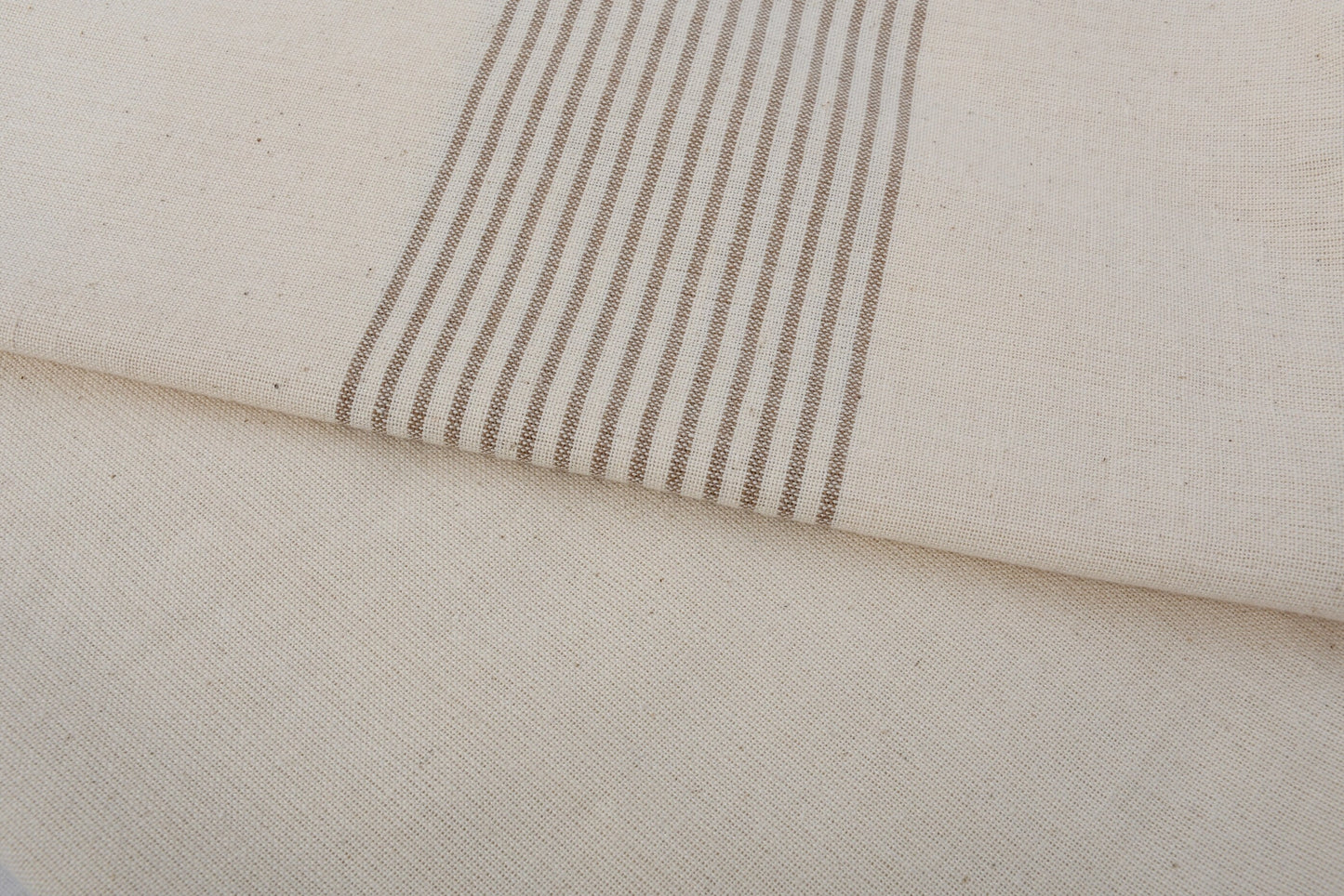 Neutral Striped Organic Turkish Bath Towel