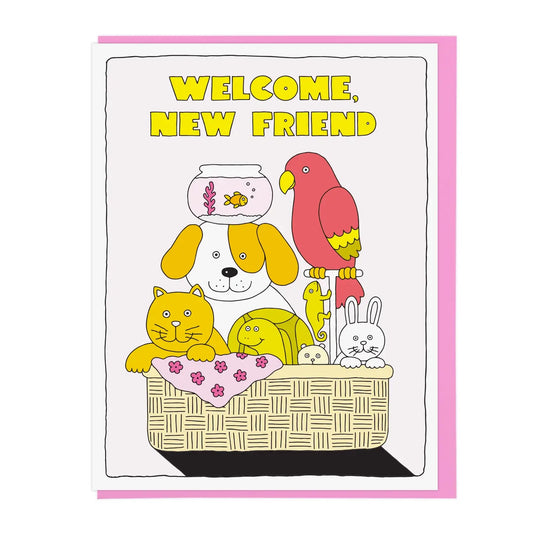 Welcome New Friend Greeting card - Ali's Wagon
