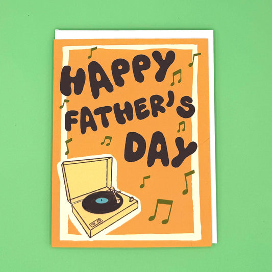 Record Player Father's Day Card
