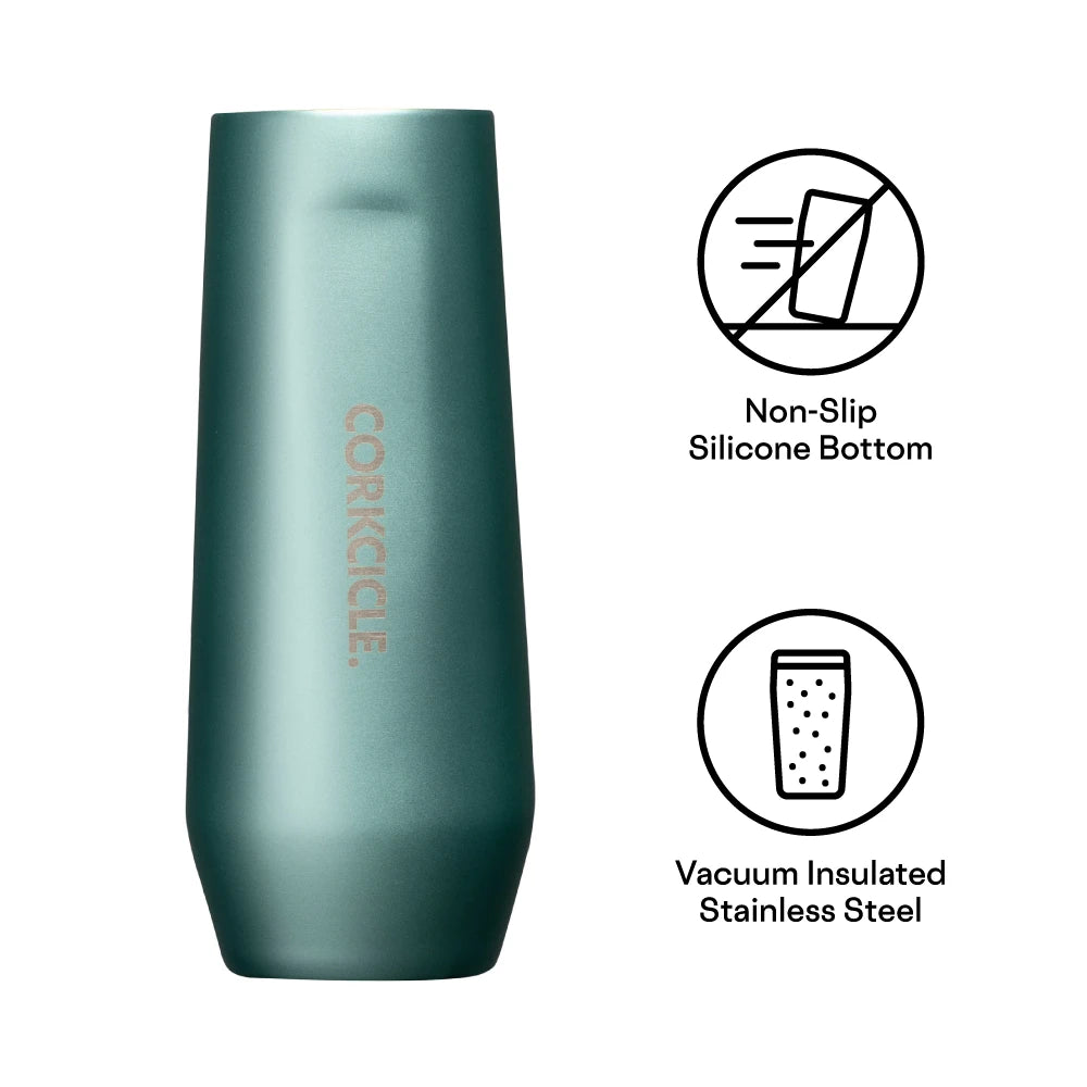 Jade Corkcicle Stemless Flute