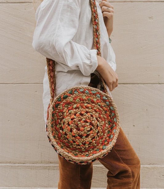 Multicolor Chindi Handwoven Crossbody Bag