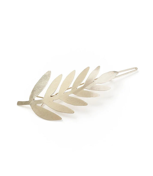 Kavya Silver Fern Barrette