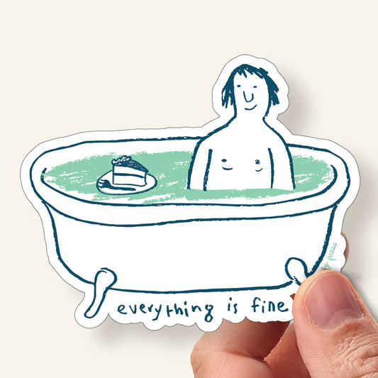 Everything Is Fine Bathtub Sticker