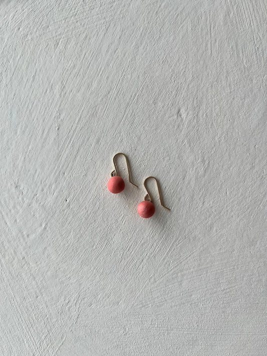 Dotties Earrings - Coral