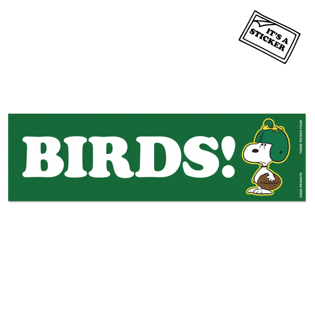 Snoopy Birds Mini Bumper Sticker