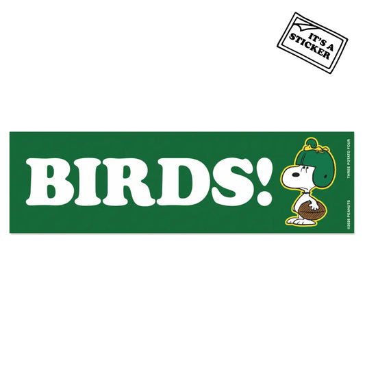 Snoopy Birds Mini Bumper Sticker