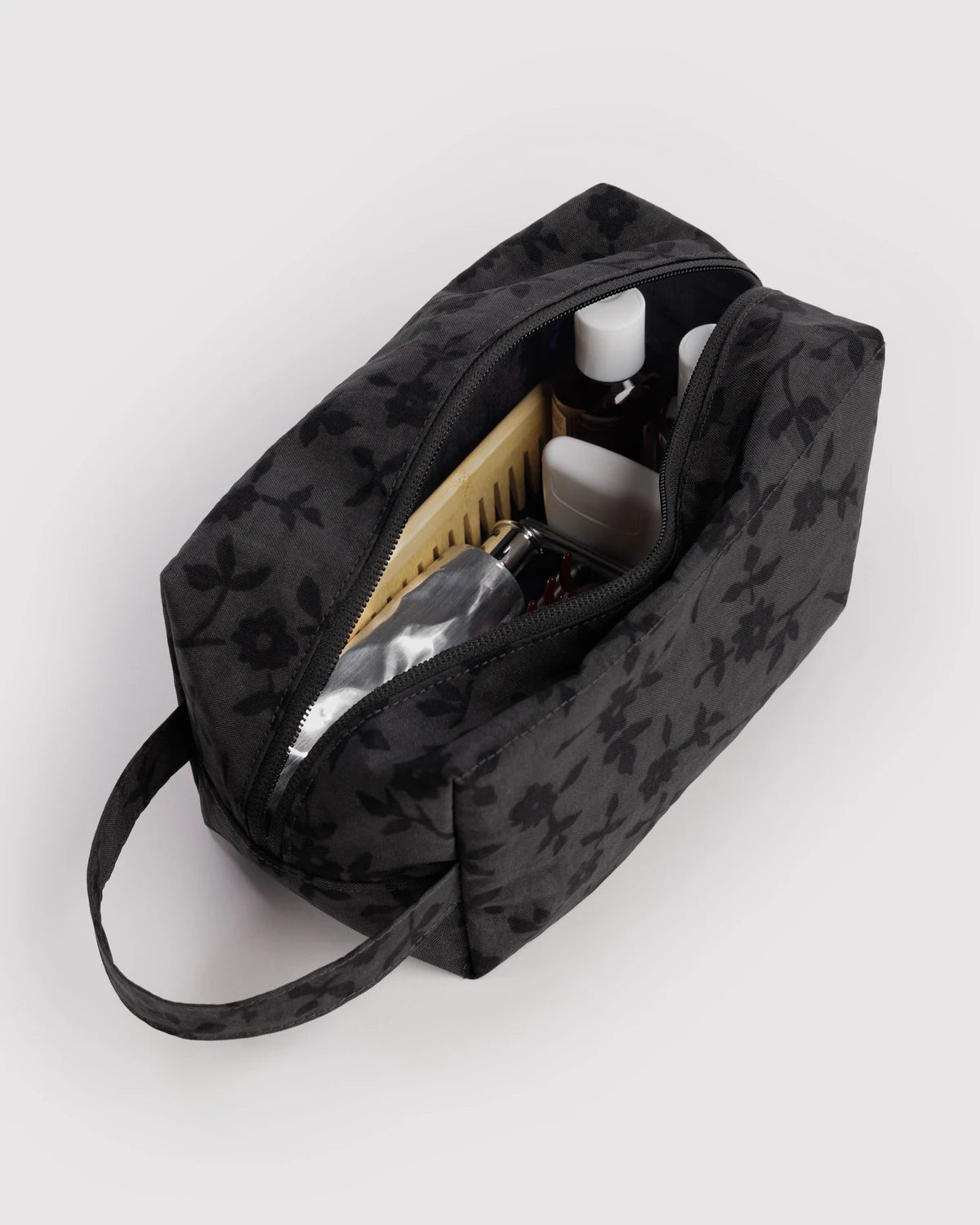 Charcoal Ditsy Floral Dopp Kit