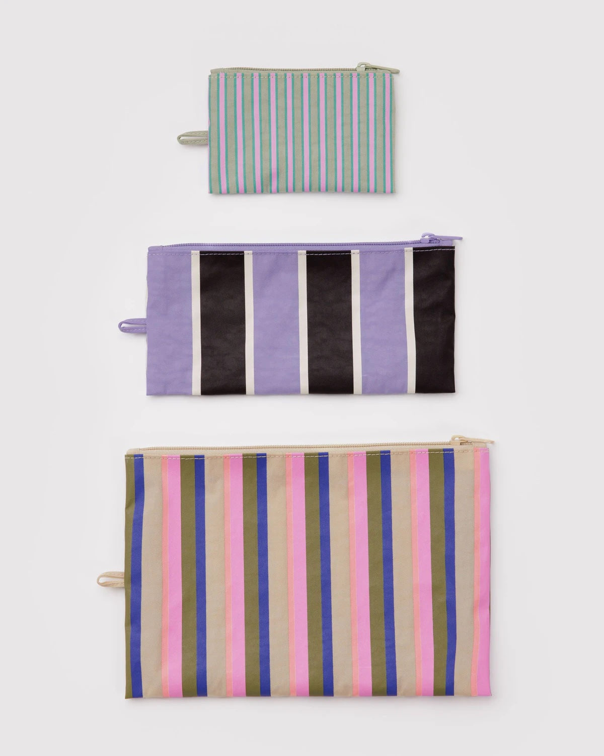 Candy Shop Stripes Baggu Flat Pouch Set