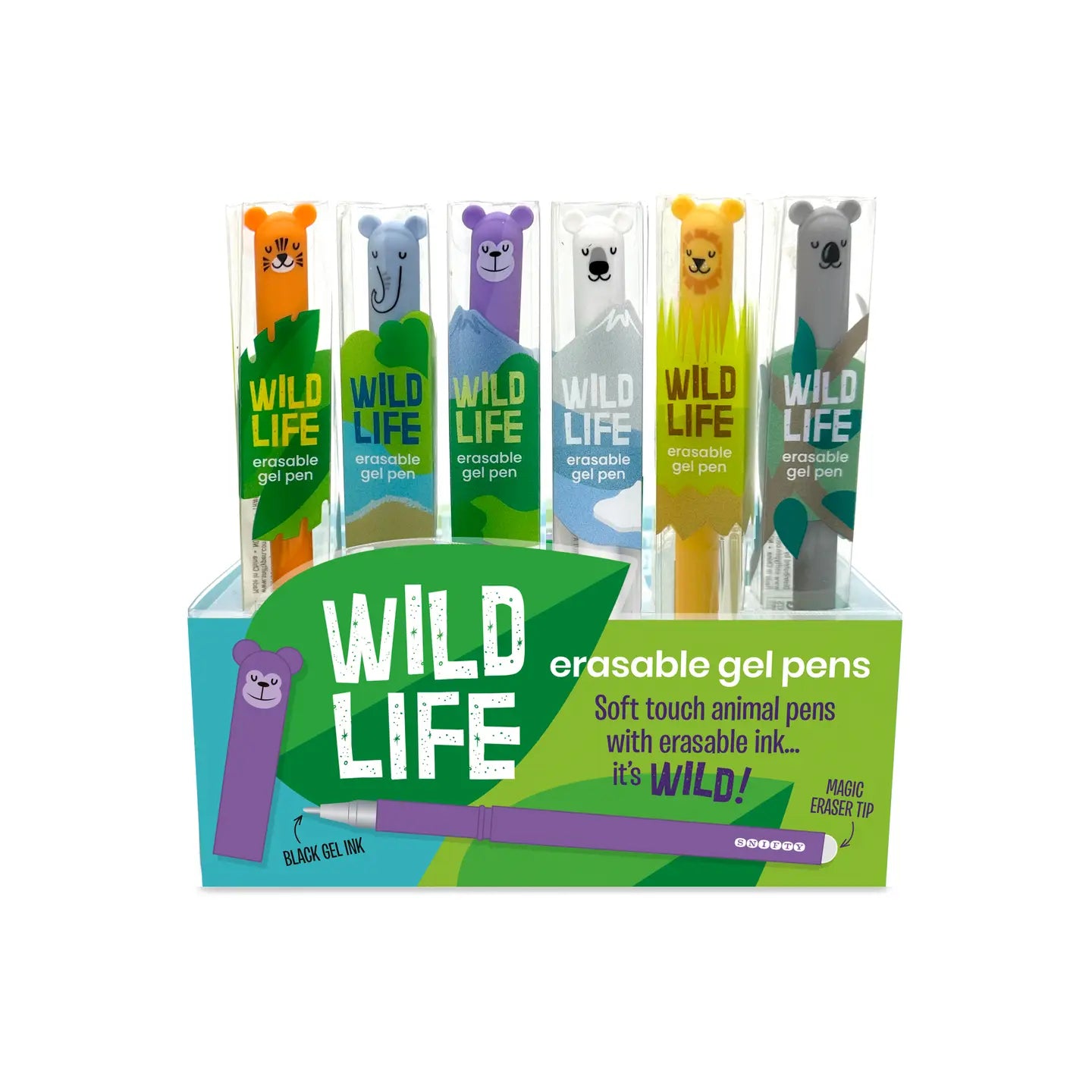 Wild Life Erasable Gel Pens