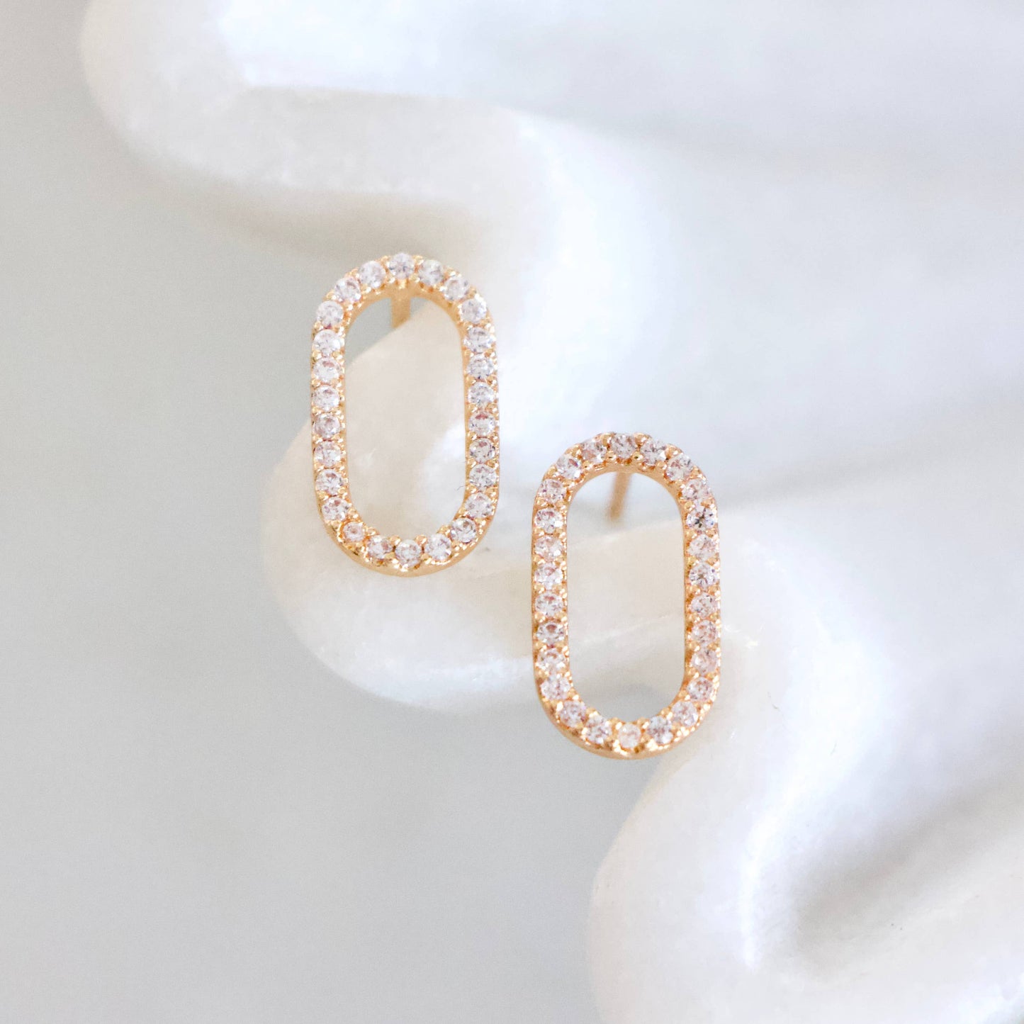 Oval Stud Earring