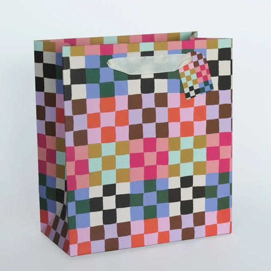 Rainbow Check Gift Bag