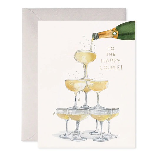 Champagne Wedding Card