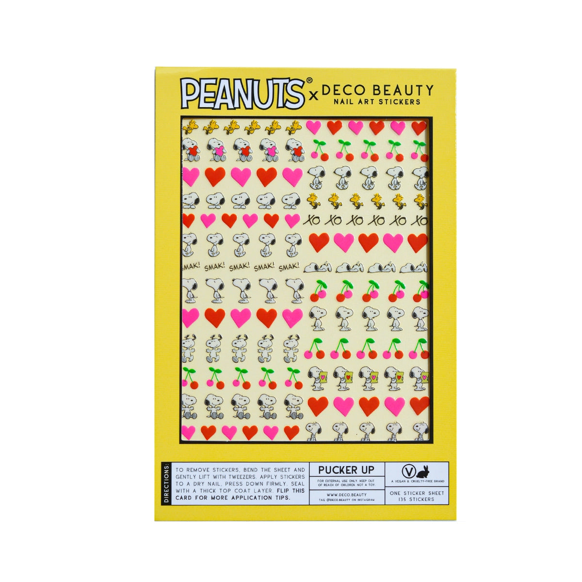 Peanuts Pucker Up Nail Stickers
