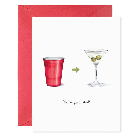 You've Graduated Martini Graduation Card
