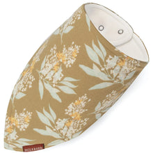 Load image into Gallery viewer, Gold Floral Organic Kerchief Bib