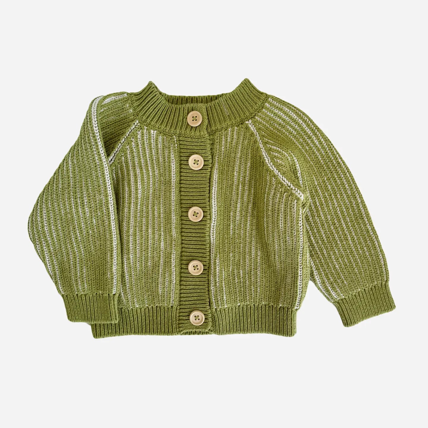 Green Brioche Cardigan