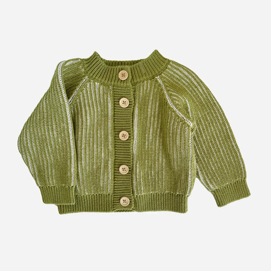 Green Brioche Cardigan