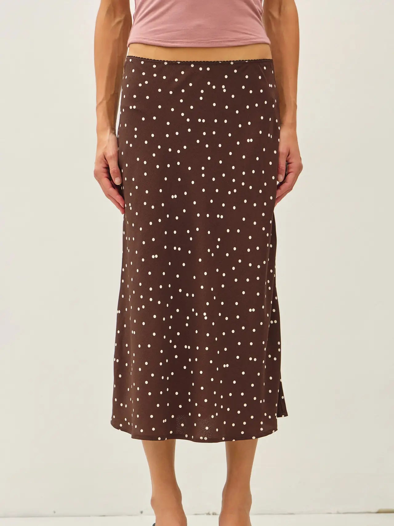 Polka Dot Midi Skirt