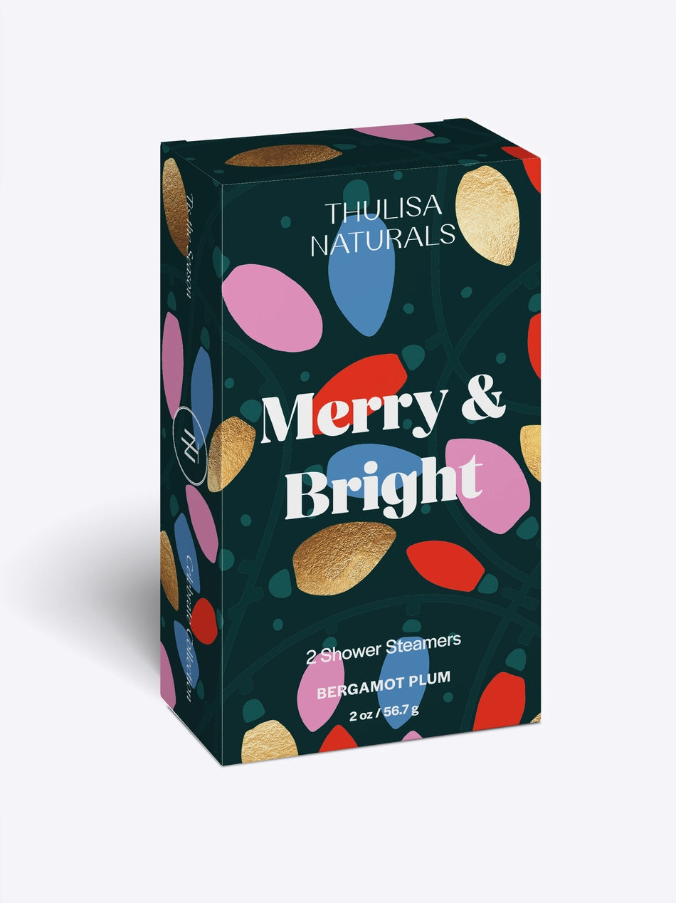 Merry and Bright Bergamot Plum Shower Steamer Set of 2