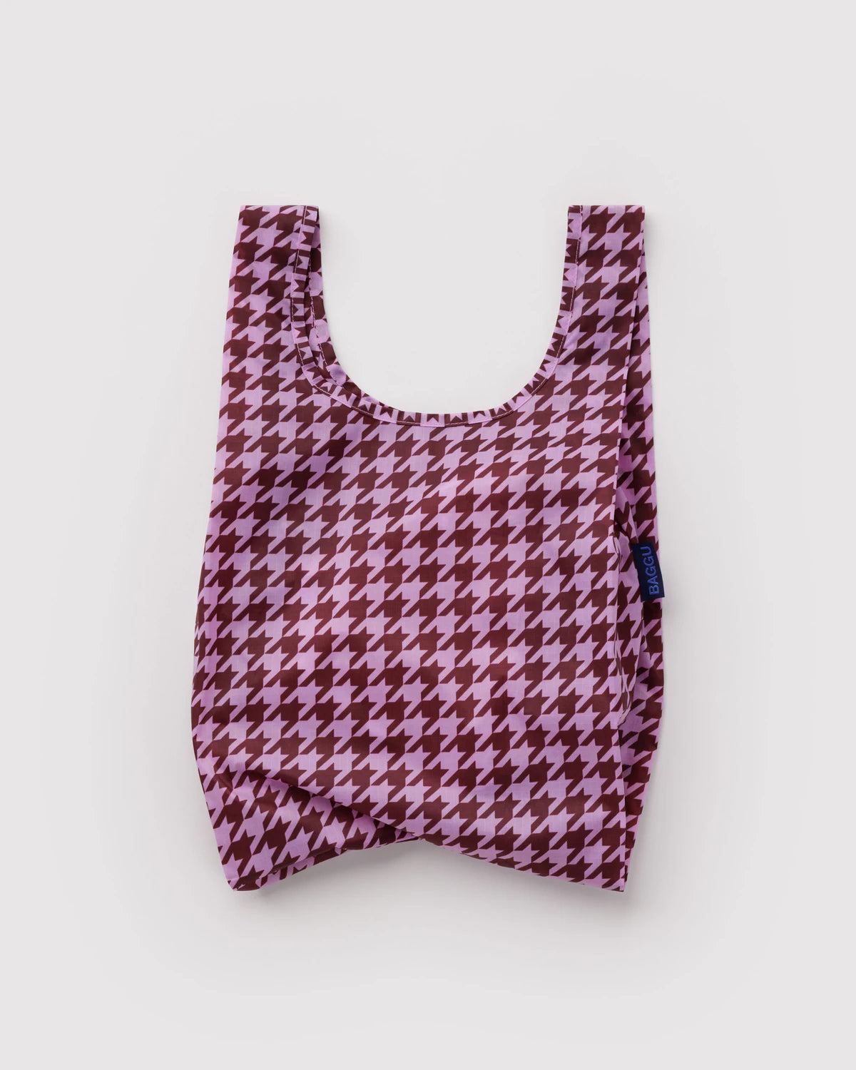 Pink Houndstooth Reusable Bag