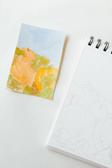 Mini Watercoloring Book - A Little Bit of Autumn