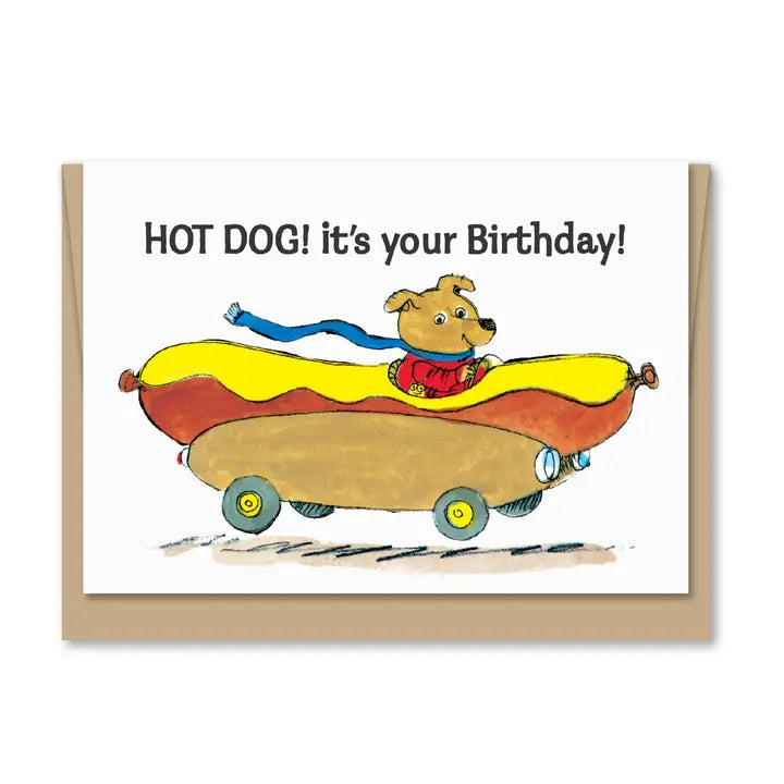 Mini Hot Dog Birthday Card