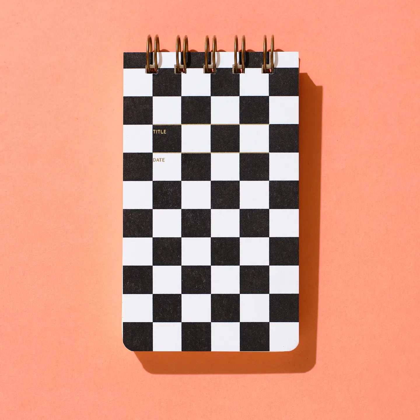 Black & White Checker Reporter Notebook