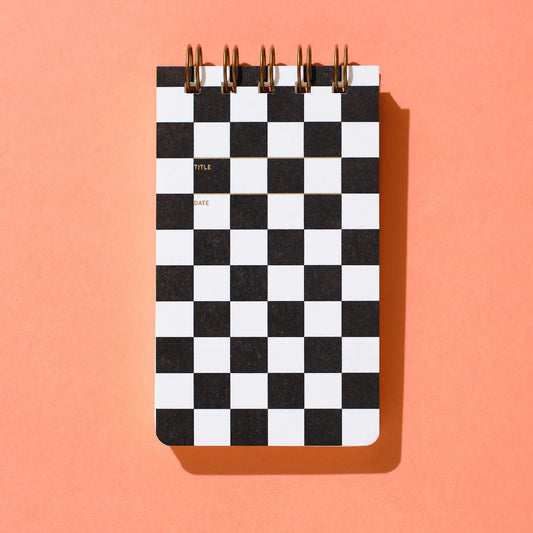Black & White Checker Reporter Notebook