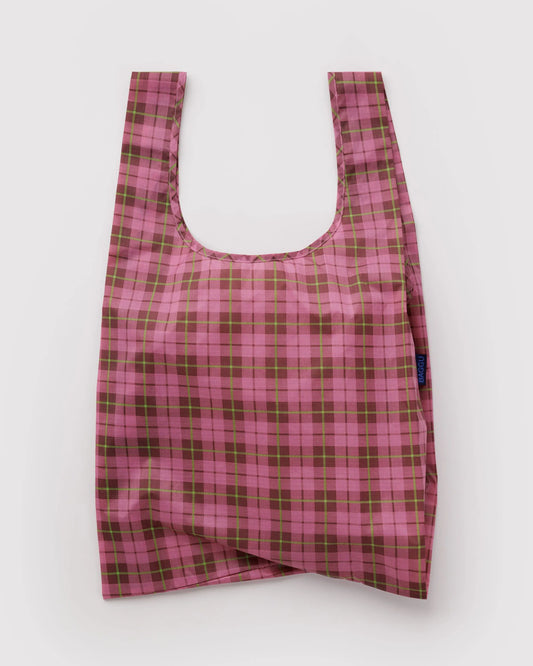 Azalea Pink Tartan Reusable Bag