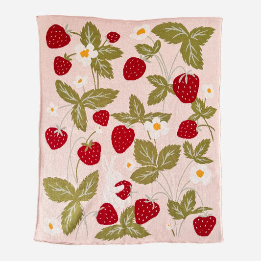Strawberry Organic Cotton Blanket
