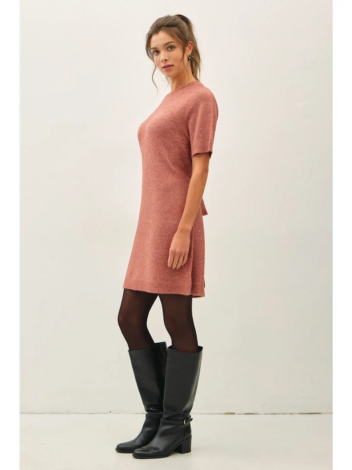 Short Sleeve Knit Dress