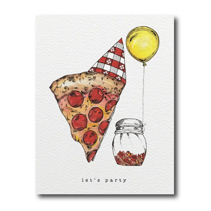 Pizza Party Greeting Card