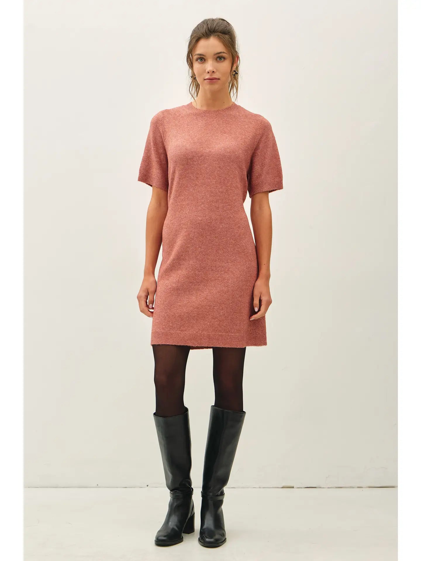 Short Sleeve Knit Dress