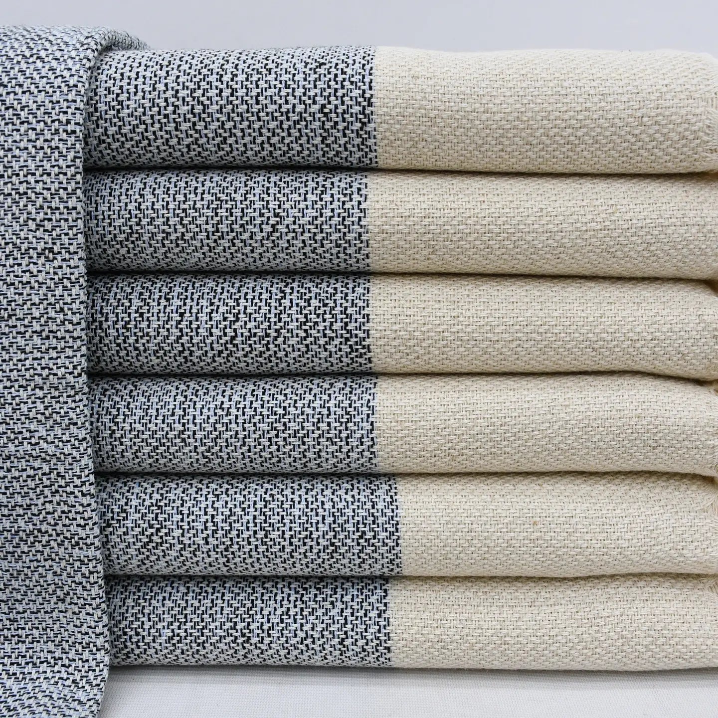 Blue Organic Cotton Turkish Bath Towel