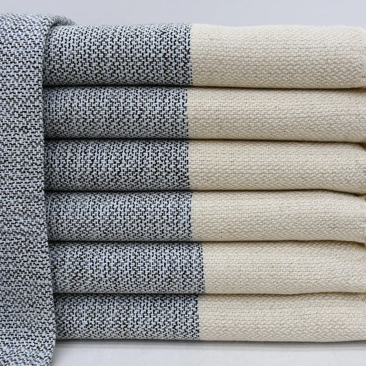 Blue Organic Cotton Turkish Bath Towel