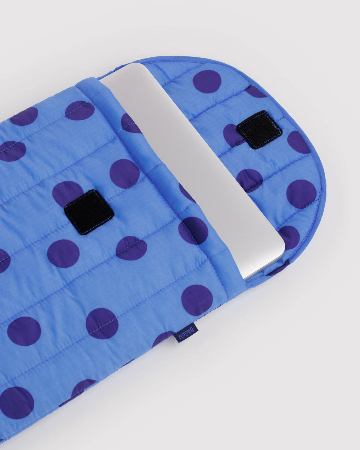 Blue Polka Dot Puffy 16" Baggu Laptop Sleeve