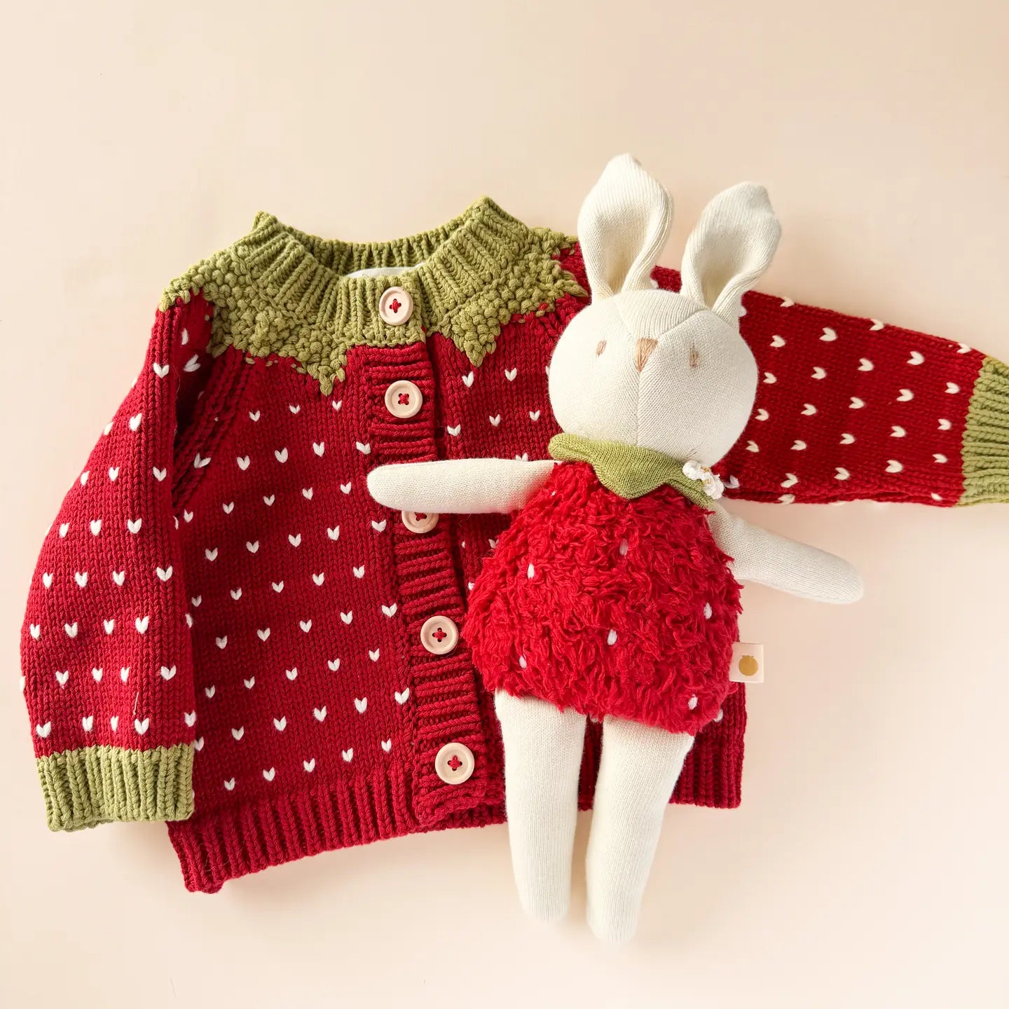 Cotton Strawberry Baby cardigan