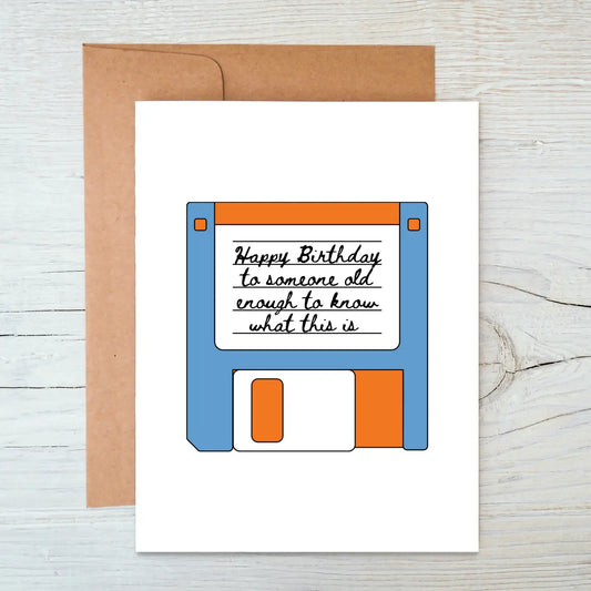 Floppy Disk Birthday Card
