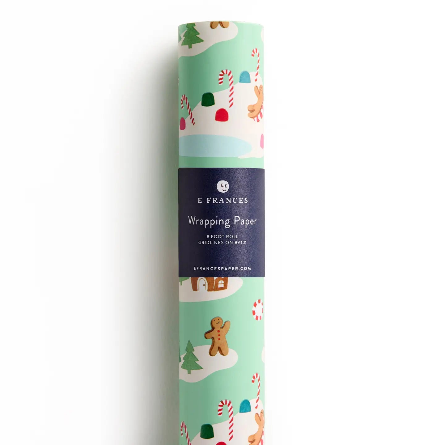 Mint Gingerbread Village Roll of Wrapping Paper