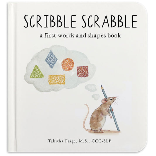 Scribble Scrabble: A Board Book of First Words and Shapes