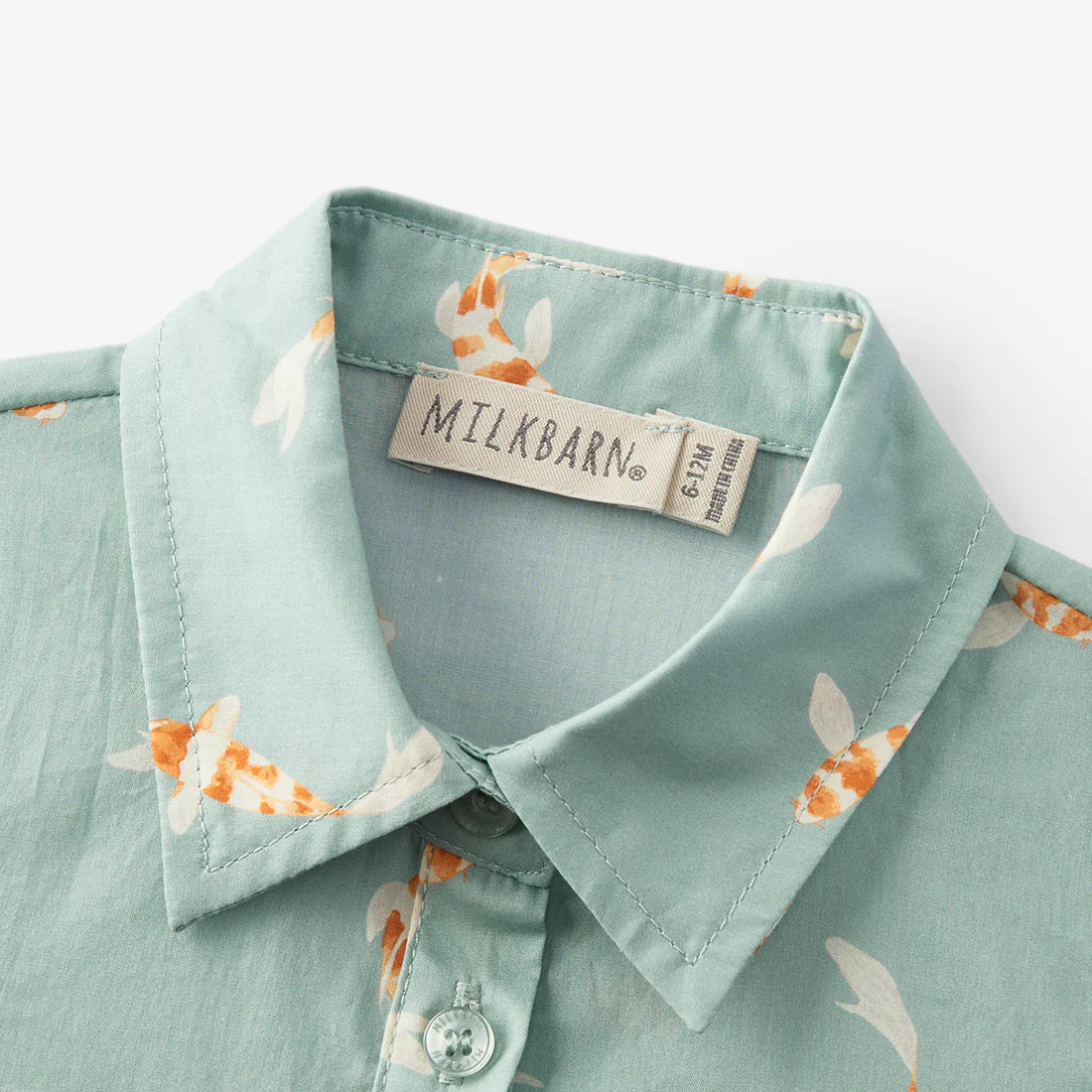 Swimming Koi Collared Shortall