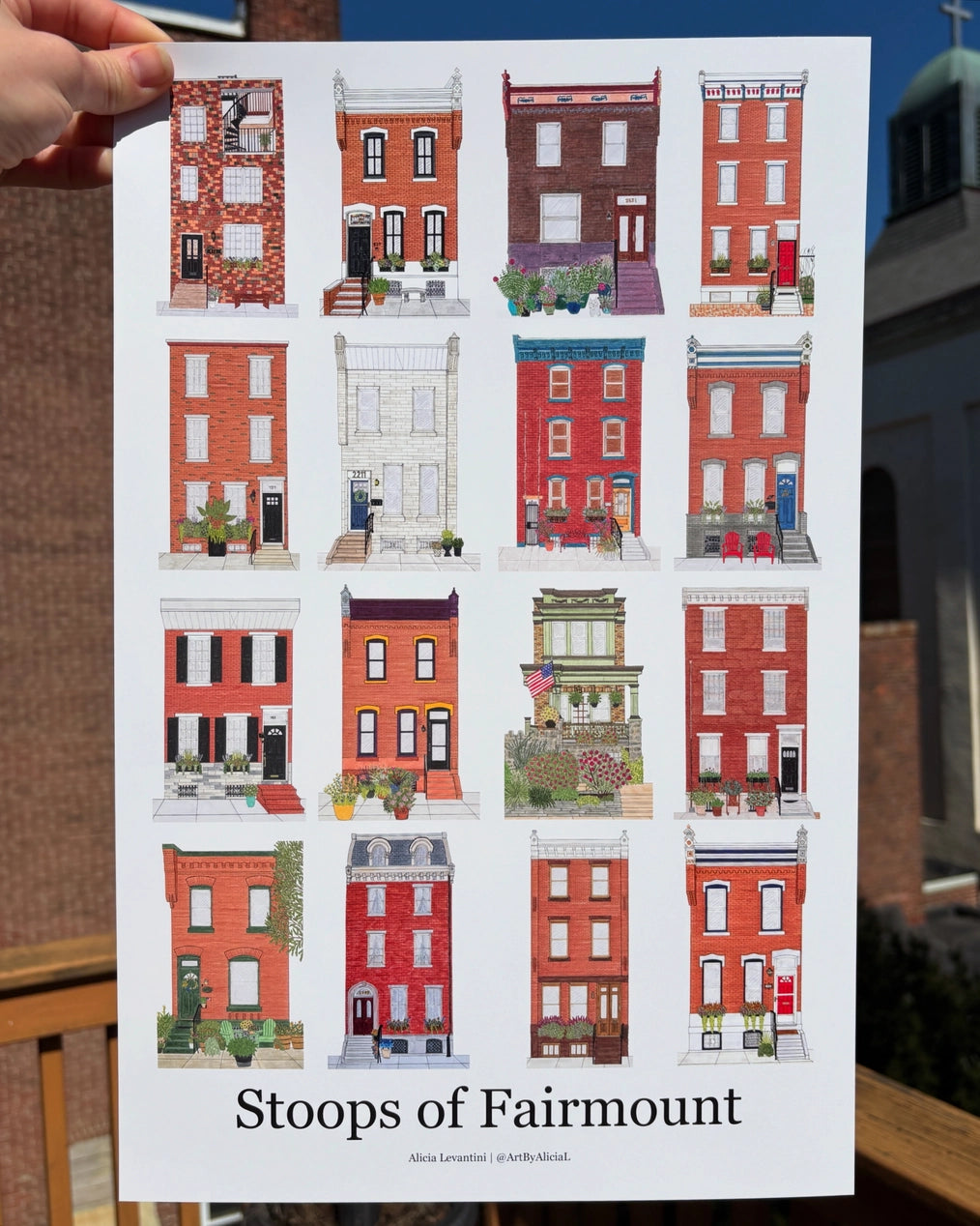 Colored Stoops of Fairmount Print
