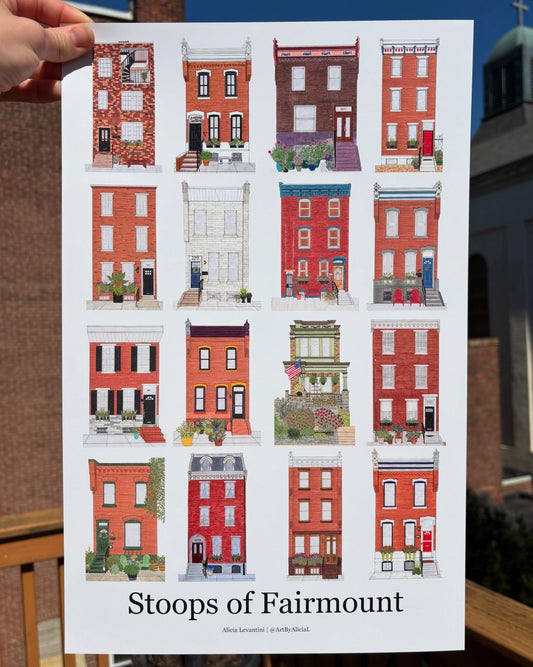 Colored Stoops of Fairmount Print