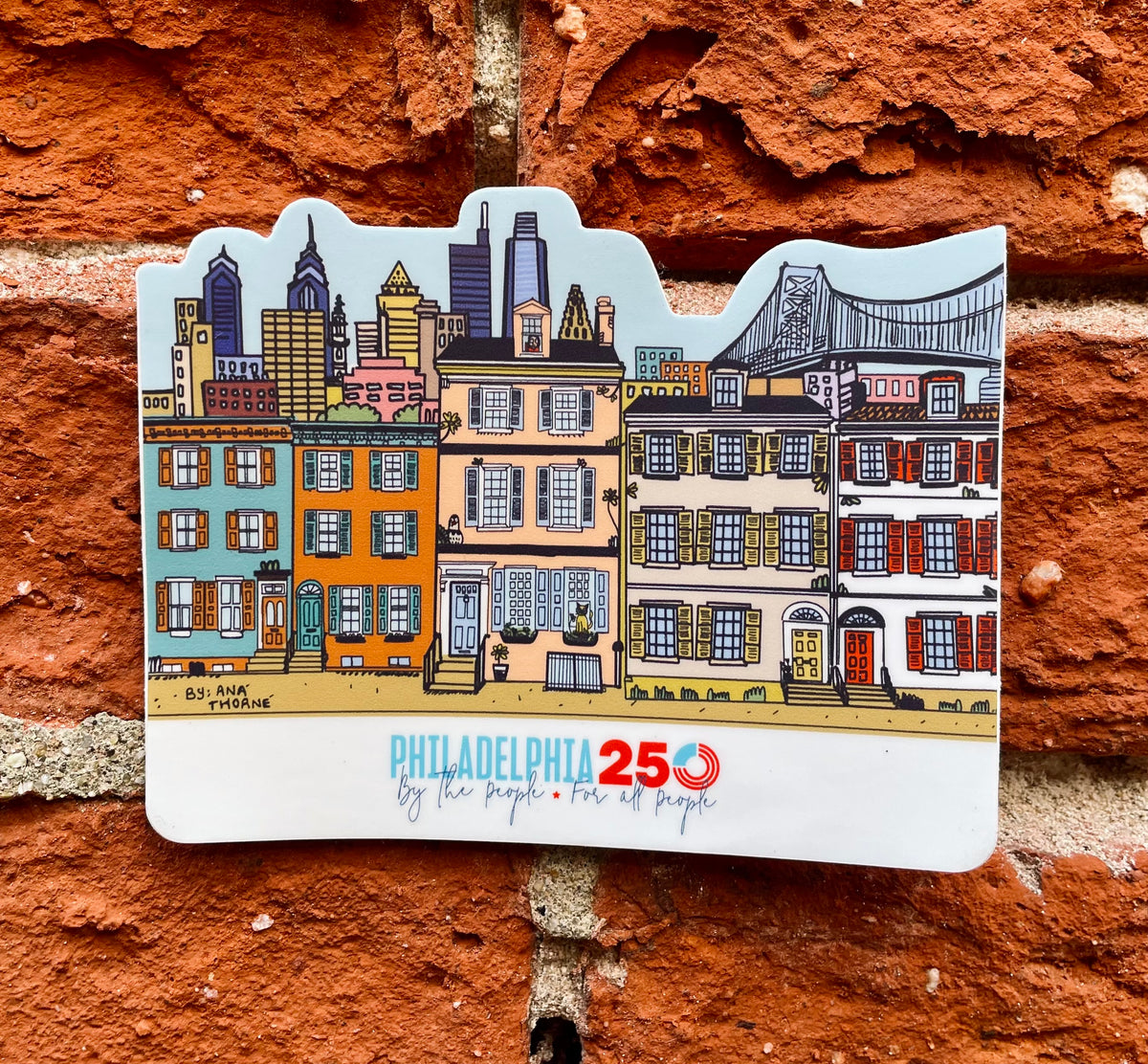 Philadelphia Sticker Philadelphia 250 Rowhome Sticker – Ali's Wagon