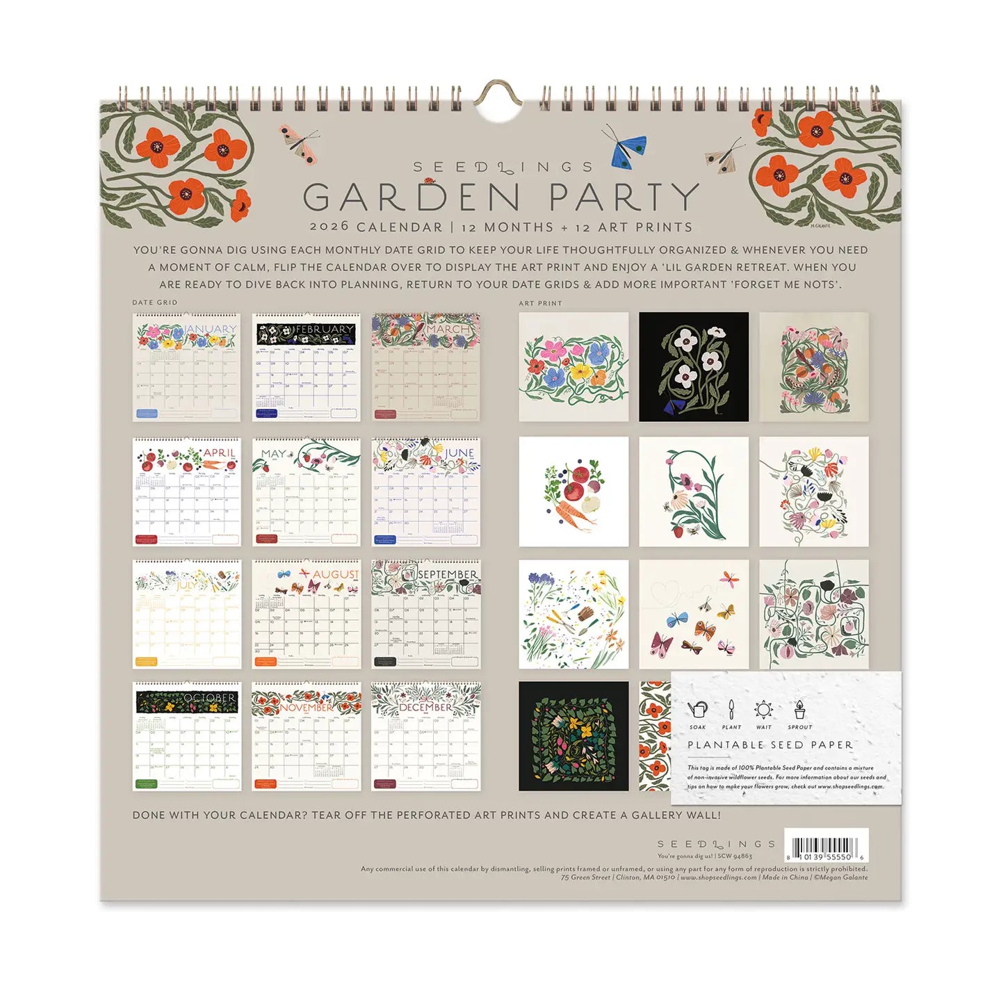 2026 Seedlings Garden Party Calendar