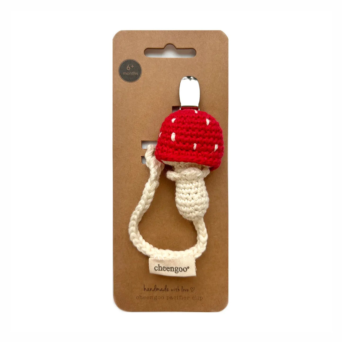 Toadstool Pacifier Clip