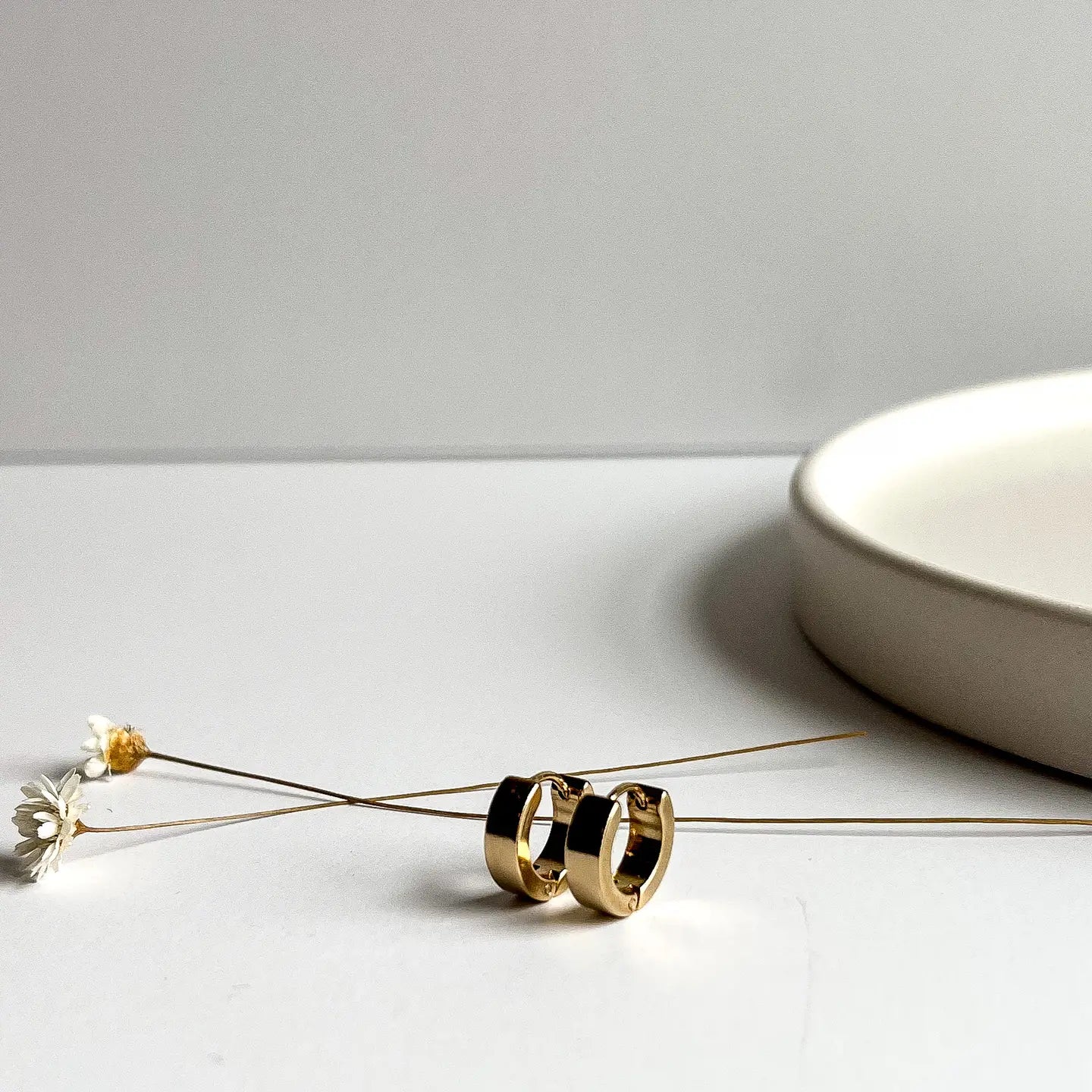 Gold Huggie Hoops