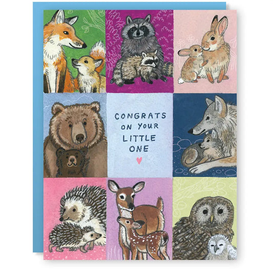 Forest Animals New Baby Card