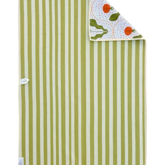 Sprout and Stripe Reversible Hand Towel